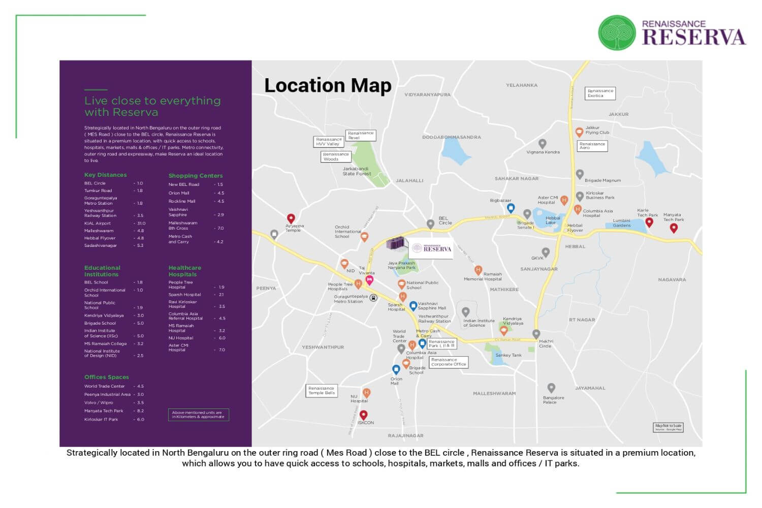 Renaissance Reserva Jalahalli Location Map